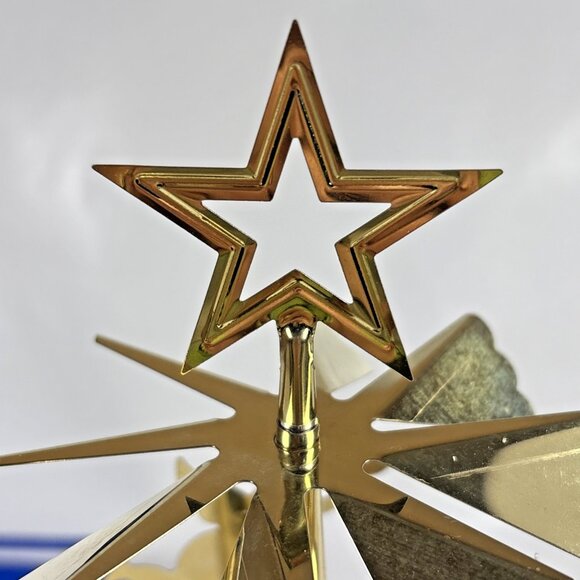 Star Chimes Candle Holder Brass Genuine Swedish Christmas Product Angel - Picture 2 of 9